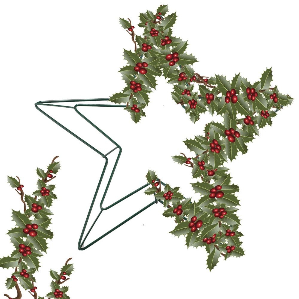 Wreath Form Wire - Personalizable Metal Wire Star Wreath Frame