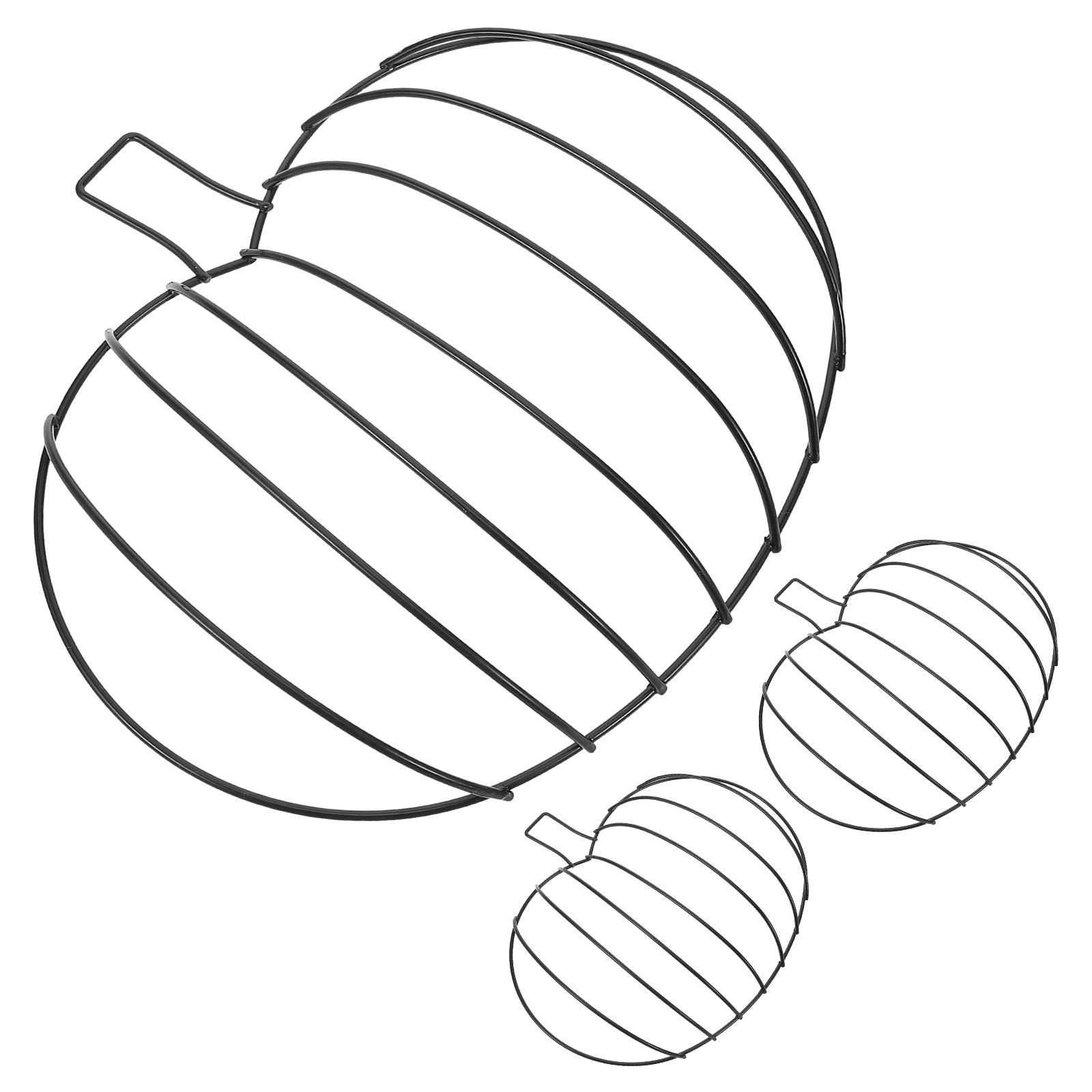 Wreath Form Wire - 3pcs Pumpkin Shaped Metal Wreath Frame