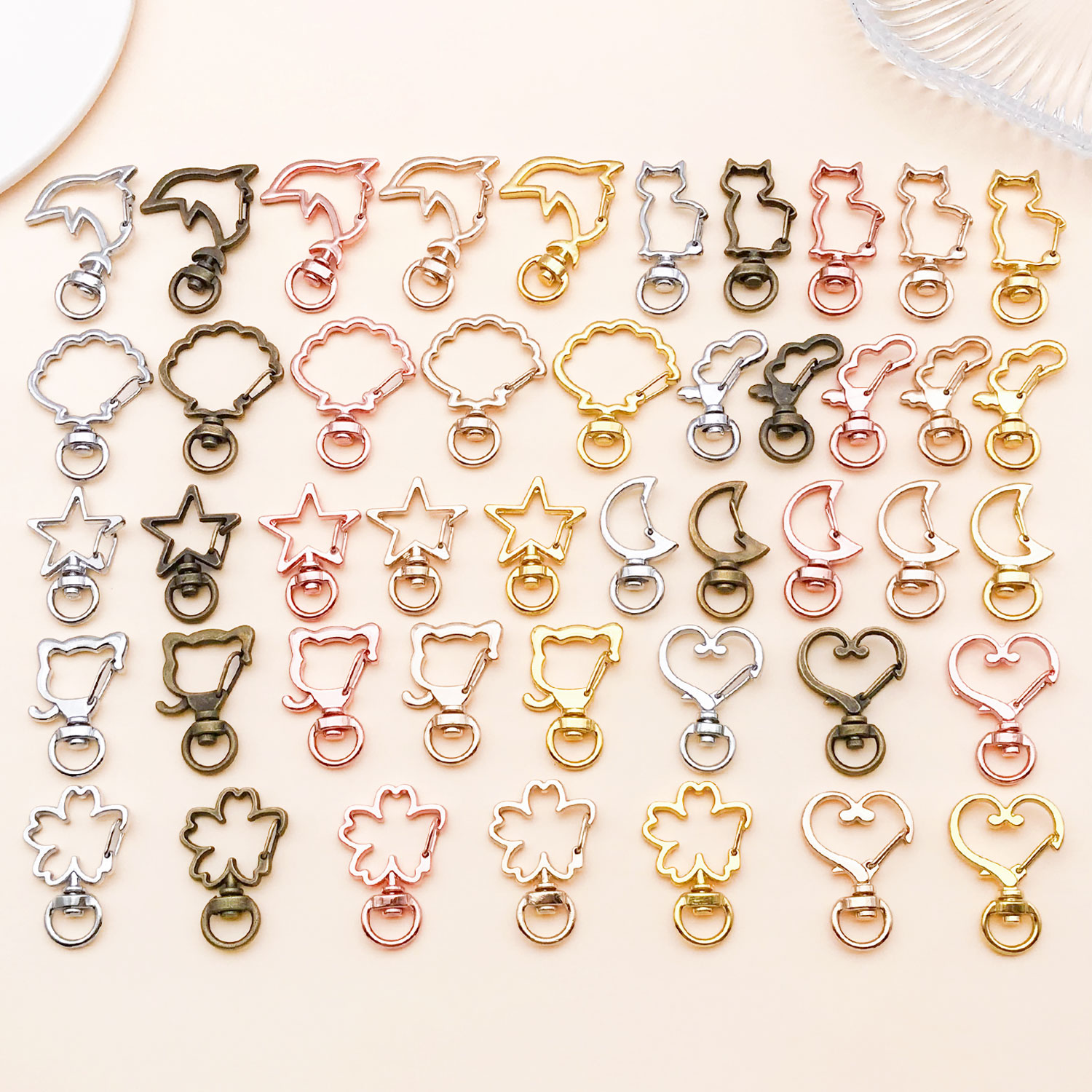 Flower Supply - 5pcs/lot Heart Star Moon Cat Dog