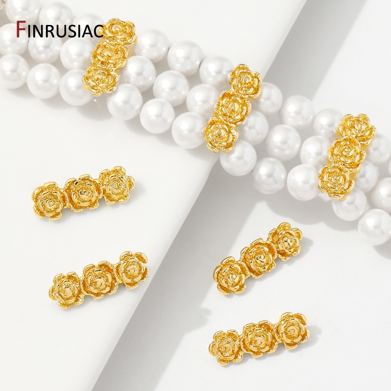 Flower Supply - 18K Gold Plated Brass Rose Flower