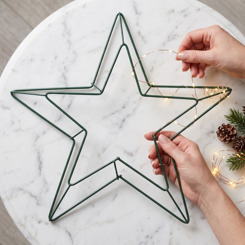 Personalizable Metal Wire Star - огляд і ціна Wreath Form Wire