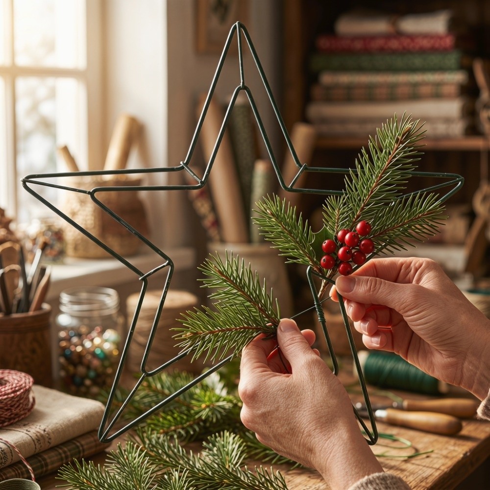 Personalizable Metal Wire Star - огляд і ціна Wreath Form Wire