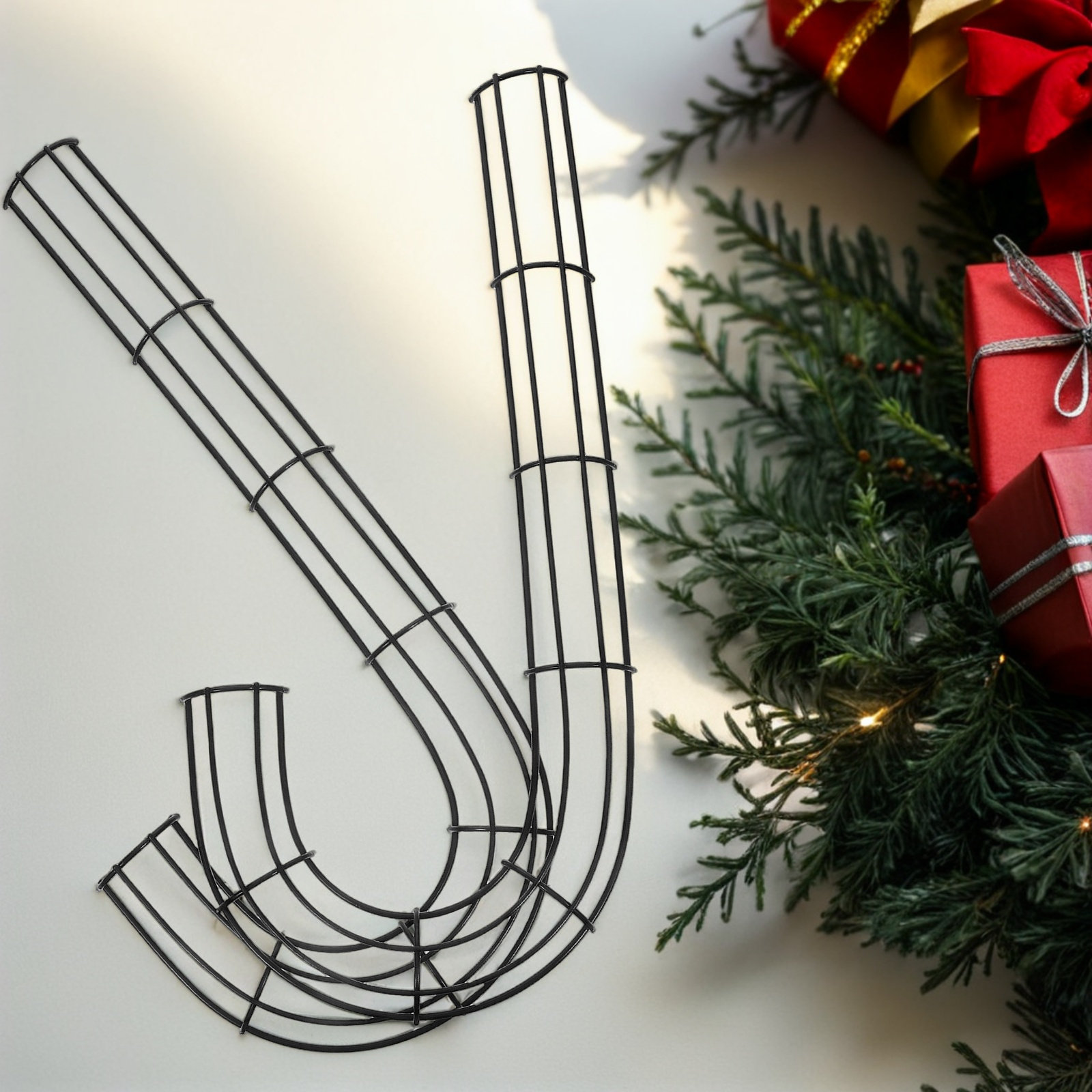 2Pcs Christmas J Shape Wreath  - огляд і ціна Wreath Form Wire