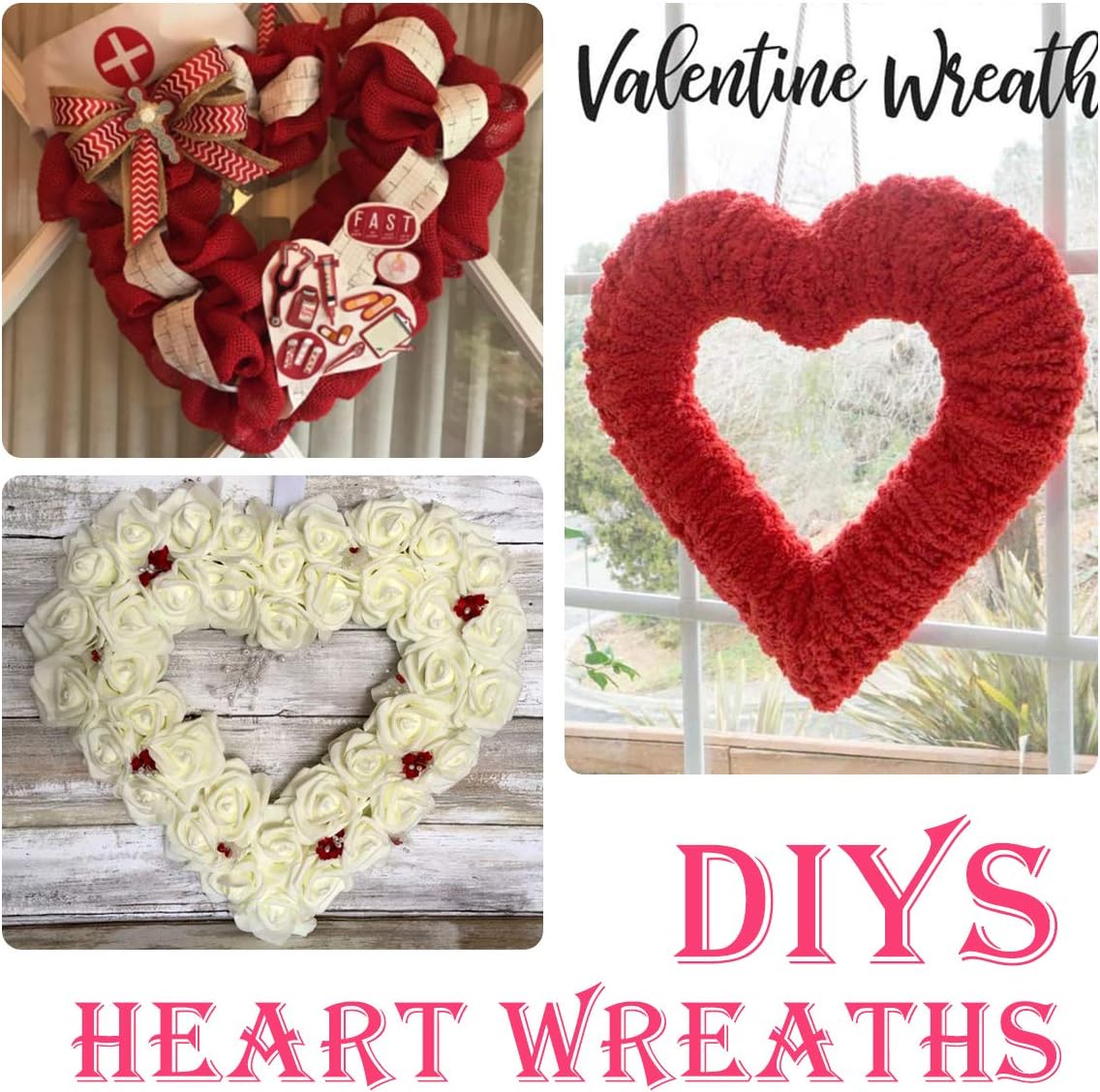 3 Pack Premium Metal Heart  Fo - огляд і ціна Wreath Form Wire
