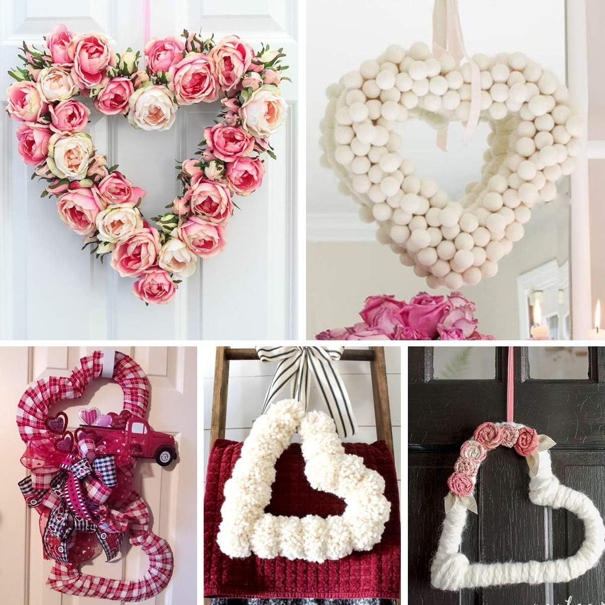 3 Pack Premium Metal Heart  Fo - огляд і ціна Wreath Form Wire