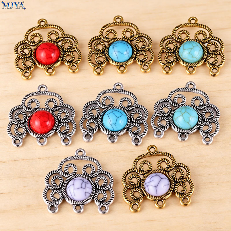 MJYA 5pcs/lot Vintage Alloy Tu - огляд і ціна Flower Supply