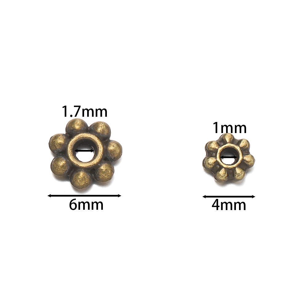 200Pcs 4/6mm Alloy Snowflake B - огляд і ціна Flower Supply