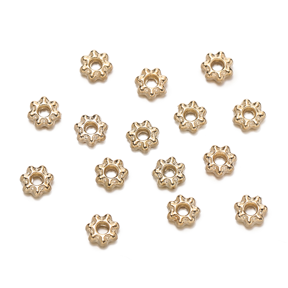 200Pcs 4/6mm Alloy Snowflake B - огляд і ціна Flower Supply