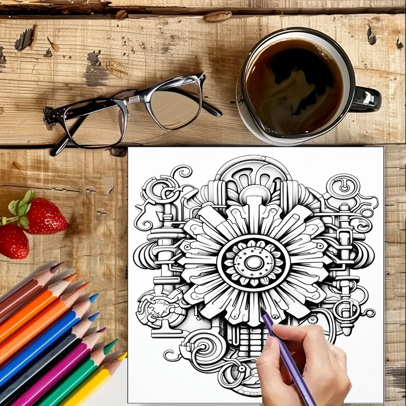 Coloring Book Steampunk Flower - огляд і ціна Flower Supply