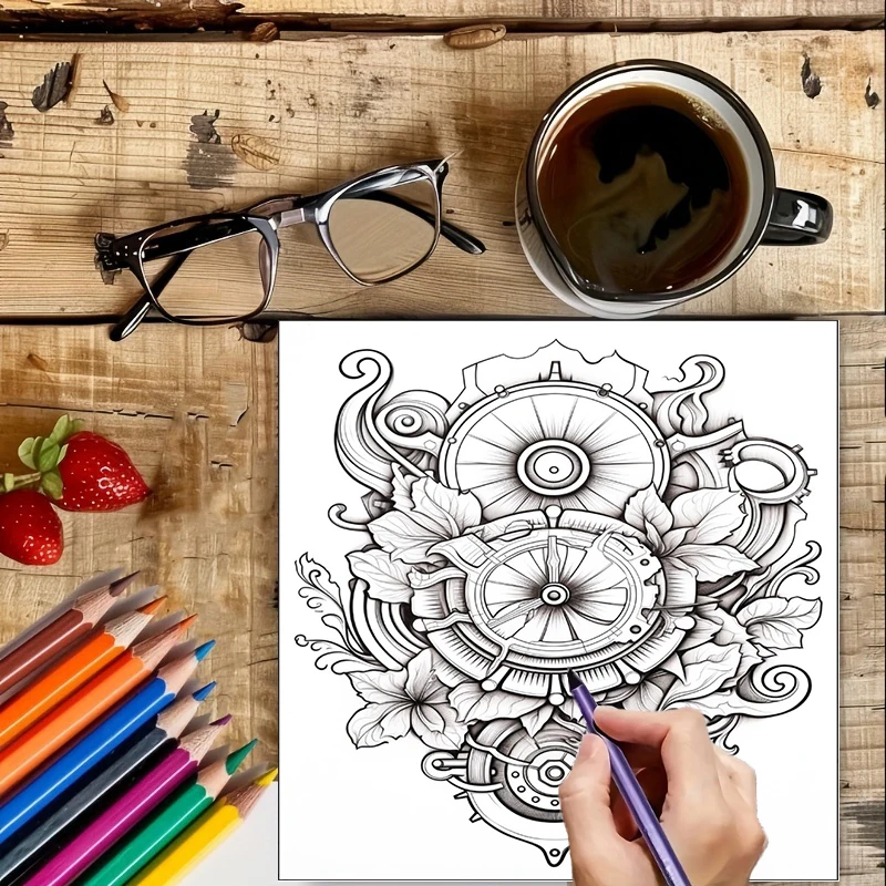 Coloring Book Steampunk Flower - огляд і ціна Flower Supply