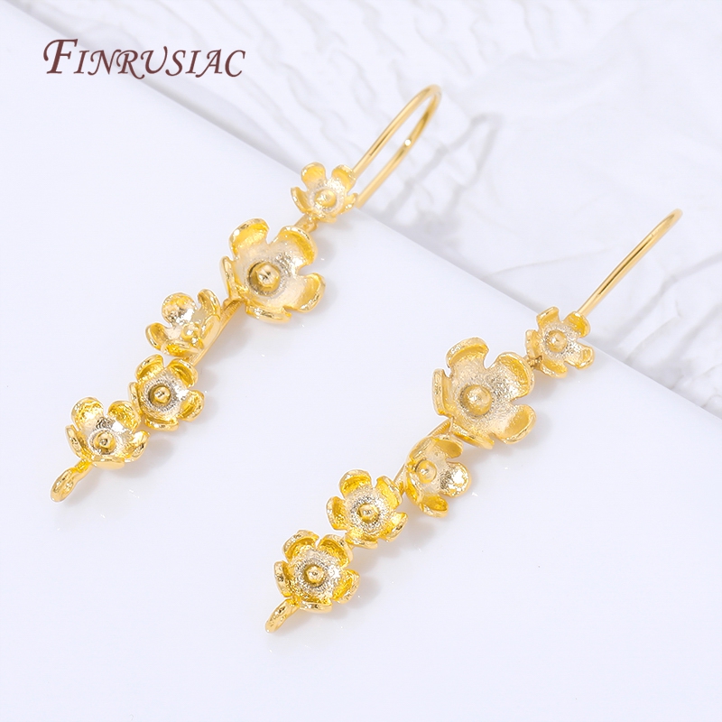18K Gold Plated Flower Earring - огляд і ціна Flower Supply
