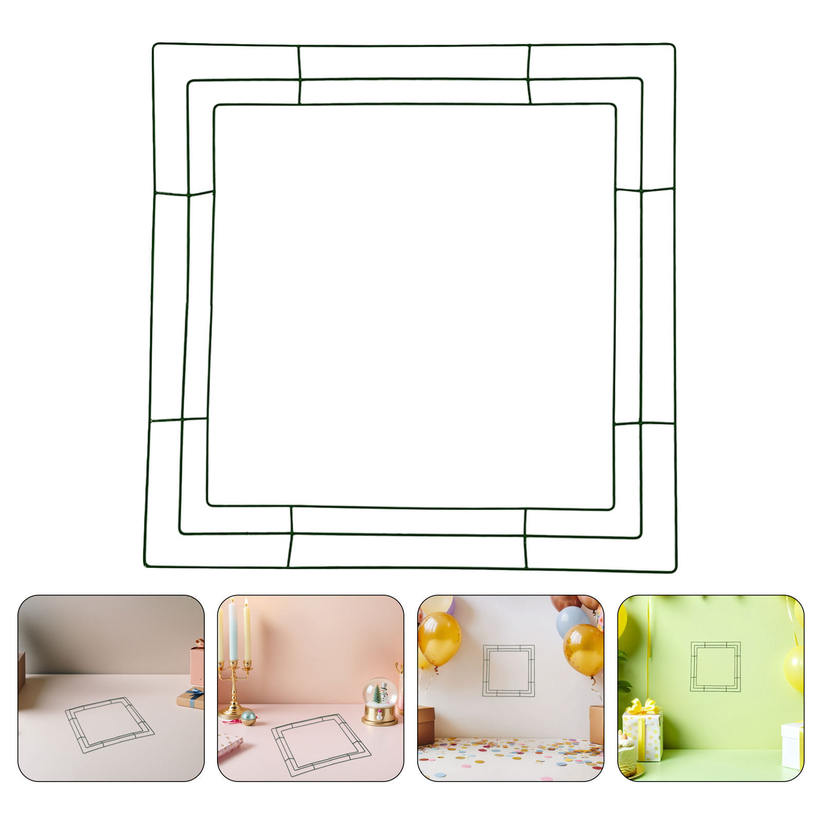 Square Wreath Frame Floral Hoo - огляд і ціна Wreath Form Wire